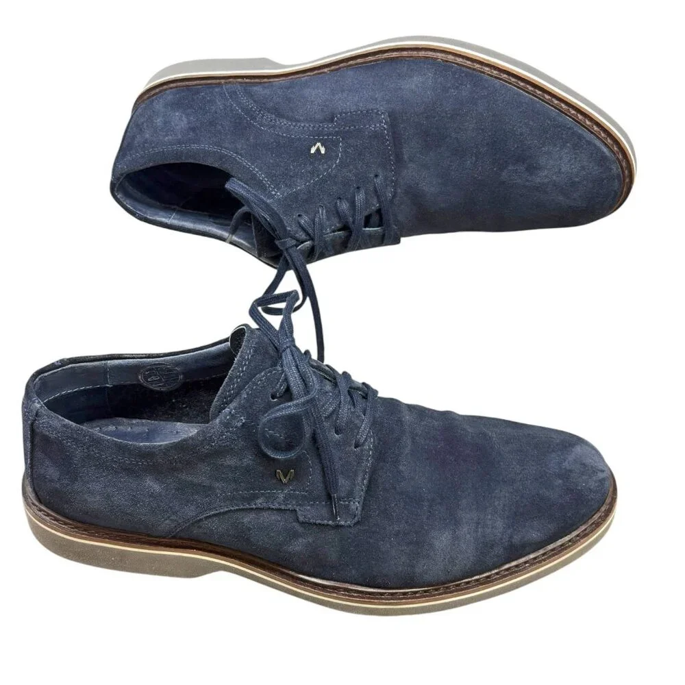 Martinelli 1973 Watford Navy‎ Blue Suede Derby